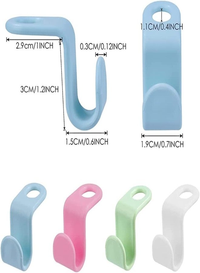 Woffely 20 Pc's Hanger Connector Hooks Space Saving Cascading Hangers Closet Organizers Space Saver Hanger Extenders for Clothes (Pack of 20)(Multicolor) - Image 3